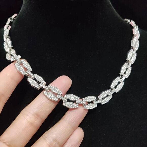 Iced Out Hip Hop Blade Necklace - Picture 3 of 3